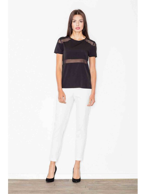 FIGL FIGL Bluzka M468 Czarny Regular Fit