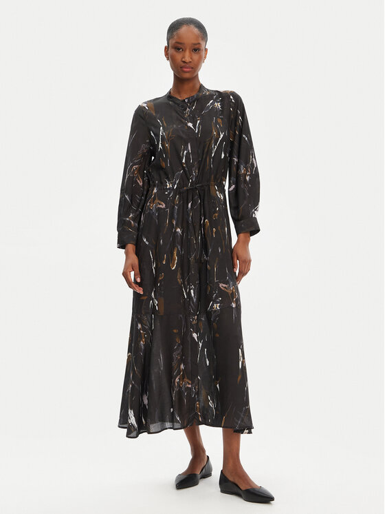 Munthe Munthe Krekla kleita Portland 252132625220 Melns Regular Fit