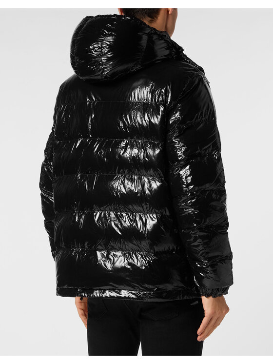 PHILIPP PLEIN PHILIPP PLEIN Vatovaná bunda 43 Čierna Regular Fit