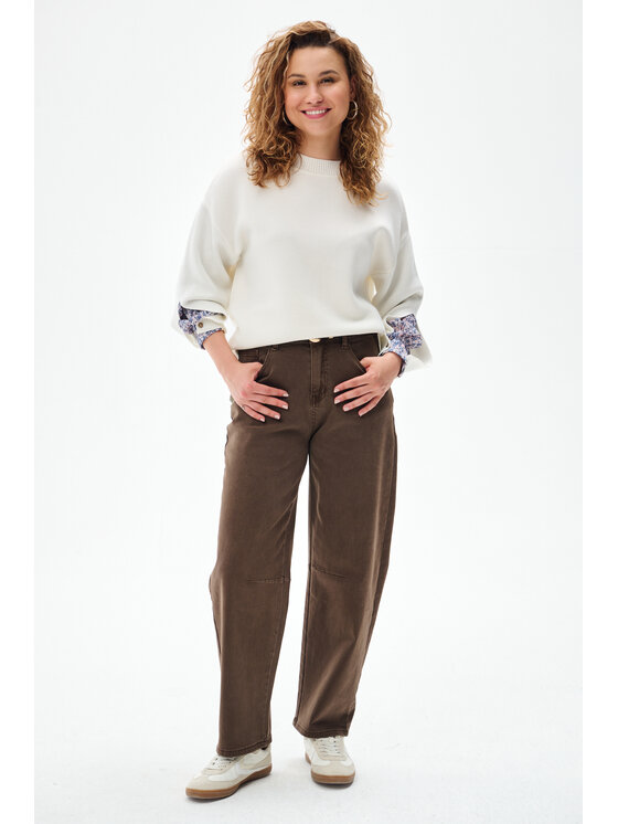 blue shadow blue shadow Sweter Celeste 2 Biały Regular Fit