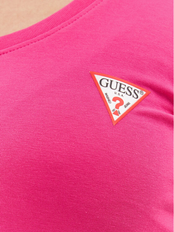 Guess Guess T-Shirt W2YI45 J1314 Różowy Slim Fit