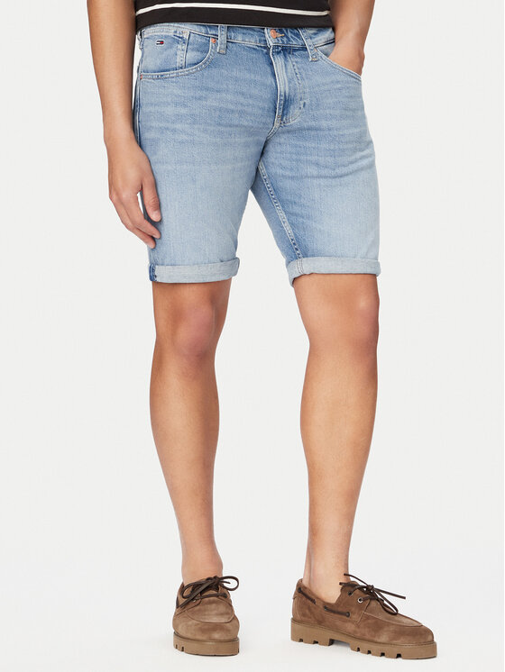 Tommy Jeans Pantaloni scurți de blugi Ronnie DM0DM22979 Albastru Slim Fit