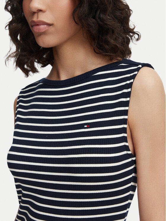Tommy Hilfiger Tommy Hilfiger Každodenné šaty WW0WW49311 Tmavomodrá Slim Fit