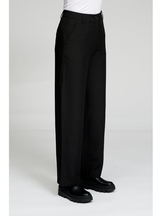 TeeShoppen TeeShoppen Spodnie garniturowe 'Basic Collection' Czarny Regular Fit