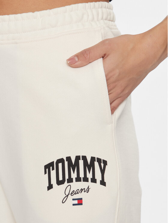 Tommy Jeans Tommy Jeans Donji dio trenerke New Varisty DW0DW16379 Bijela Relaxed Fit