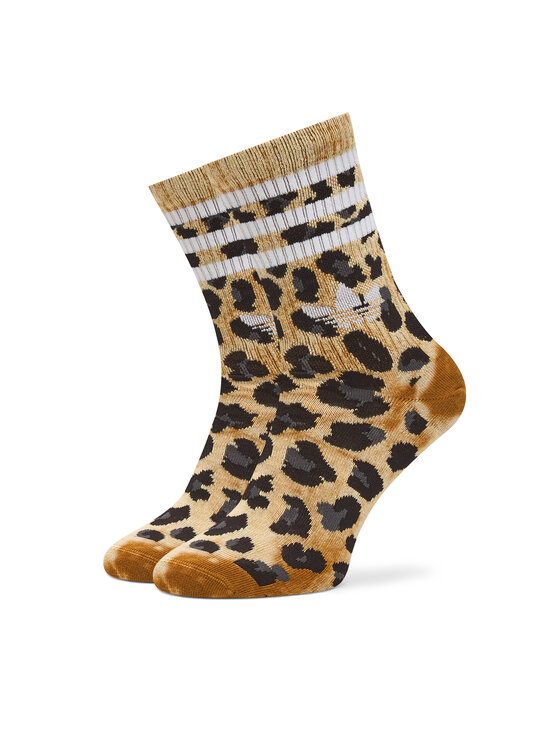 adidas adidas Skarpety długie Leopard JV7855 Brązowy