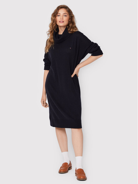 Vestito di maglia WW0WW32865 Blu scuro Oversize