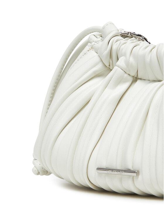 Calvin Klein Calvin Klein Käekott Drawstring Plisse Conv Mini Cb P LV04F3077G Valge