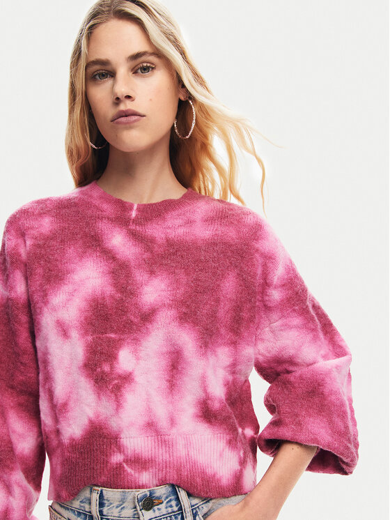 Desigual Desigual Džemper Victoria 24WWJF17 Ružičasta Relaxed Fit