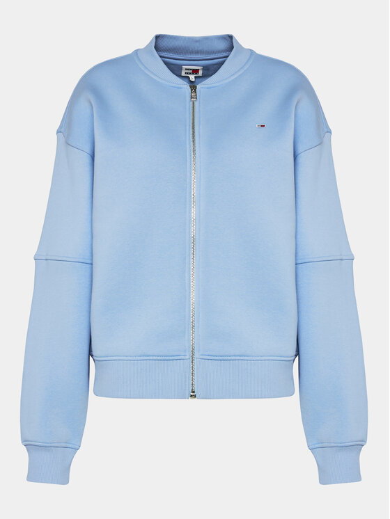 Tommy Jeans Tommy Jeans Bluză Tjw Zip Thru Bomber DW0DW17957 Albastru celest Regular Fit