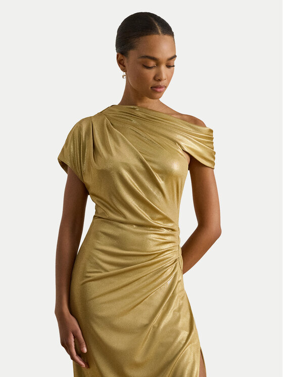 LAUREN RALPH LAUREN LAUREN RALPH LAUREN Koktejlové šaty 253P03414002 Zlatá Slim Fit