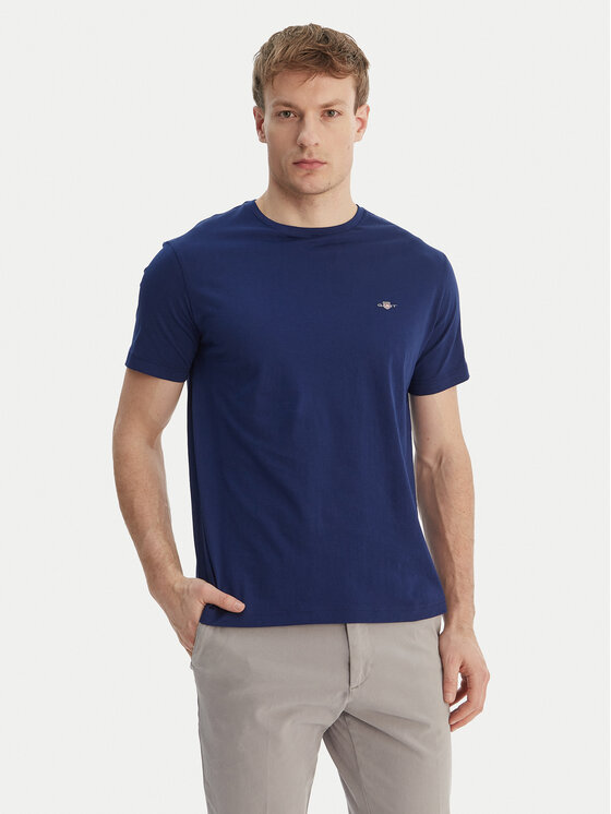 Gant T-Shirt Shield 2003184 Granatowy Regular Fit
