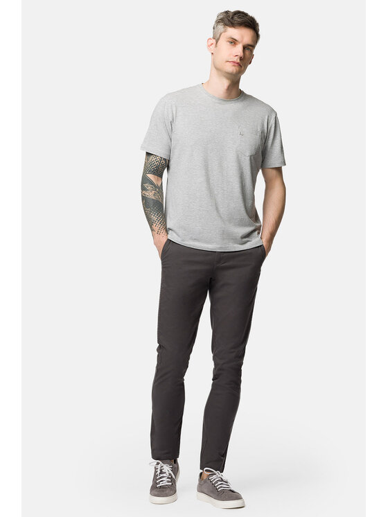 Lancerto Lancerto Spodnie materiałowe Nelson SP082123000012 Szary Slim Fit