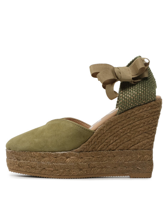 Manebi Manebi Еспадрильї Shaped Wedge Espadrilles R 2.1 WH Зелений