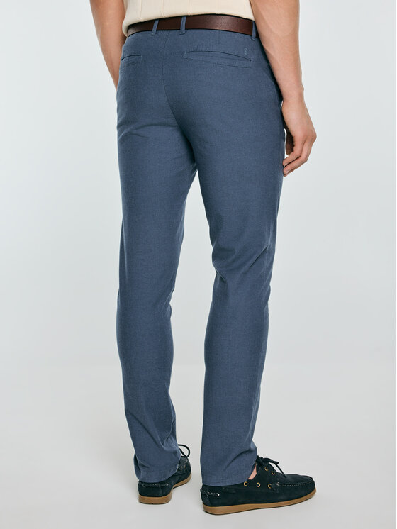 BIG STAR BIG STAR Chinosy ERHATI Niebieski Slim Fit