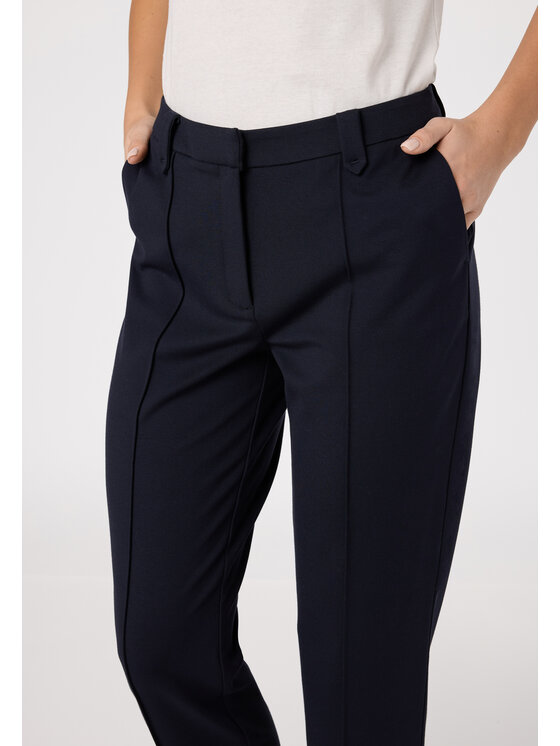 QUIOSQUE QUIOSQUE Kalhoty z materiálu QUIOSQUE 3VF001802 Tmavomodrá Regular Fit