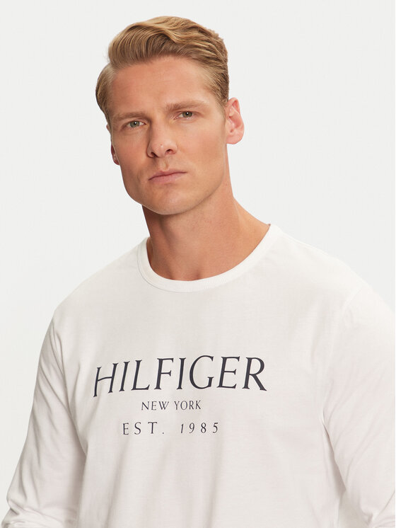 Tommy Hilfiger Tommy Hilfiger Majica dugih rukava MW0MW36502 Bijela Regular Fit