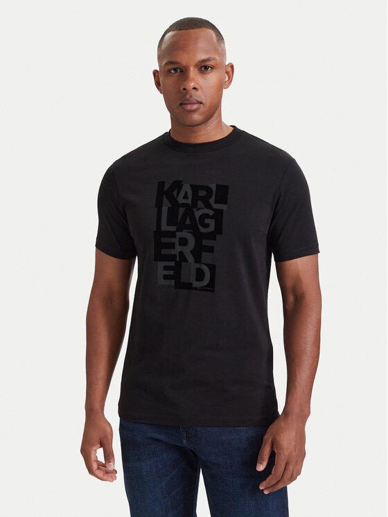 KARL LAGERFELD KARL LAGERFELD Тишърт 755042 564235 Черен Regular Fit