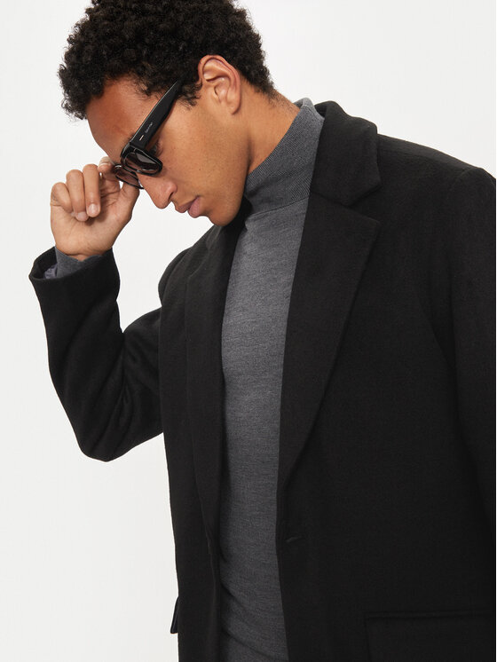 Jack & Jones Jack & Jones Prechodný kabát Hays 12258389 Čierna Regular Fit