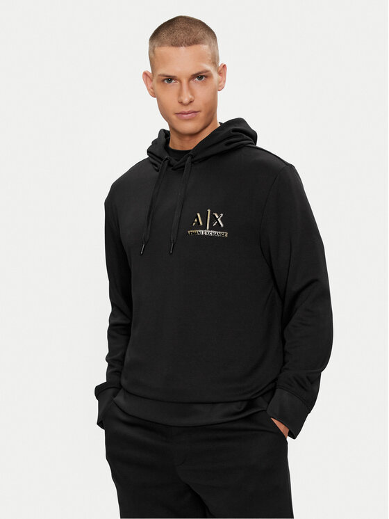 Armani exchange black hoodie best sale