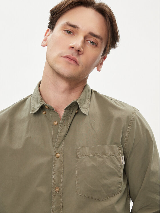 Pepe Jeans Pepe Jeans Camicia Prince PM308270 Verde Regular Fit