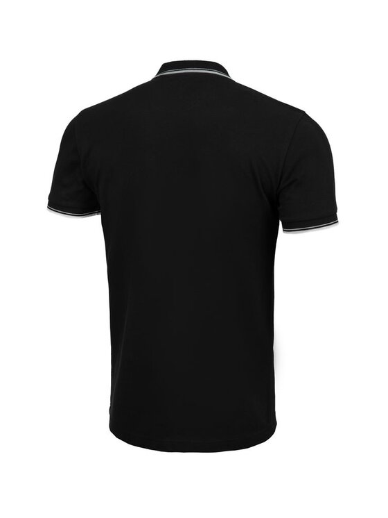 PITBULL PITBULL Polo Koszulka Polo Pique Stripes Regular XL Czarny Regular Fit