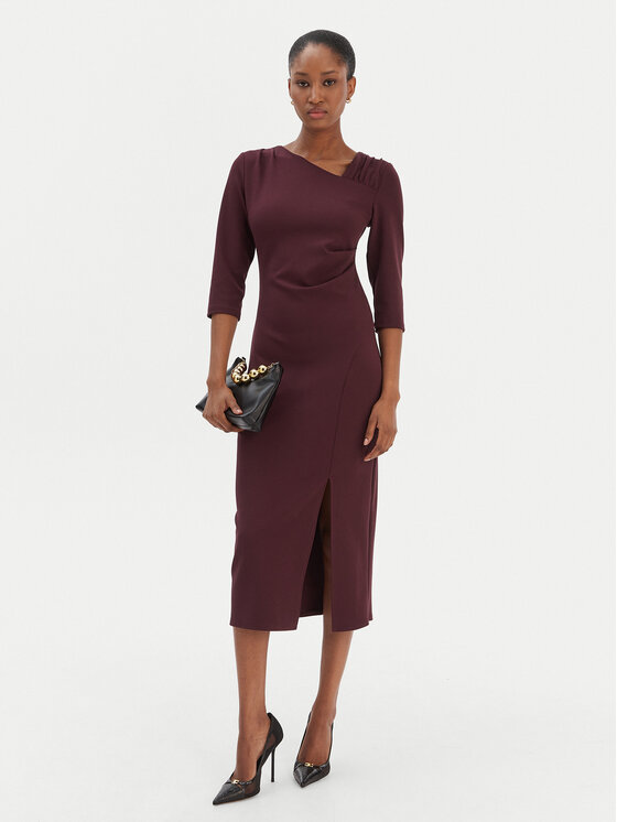 Rinascimento Rinascimento Coctailkleid CFC0126635003 Dunkelrot Slim Fit