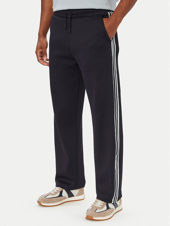 Guess Текстилни панталони Z6YB19 K5011 Тъмносин Regular Fit