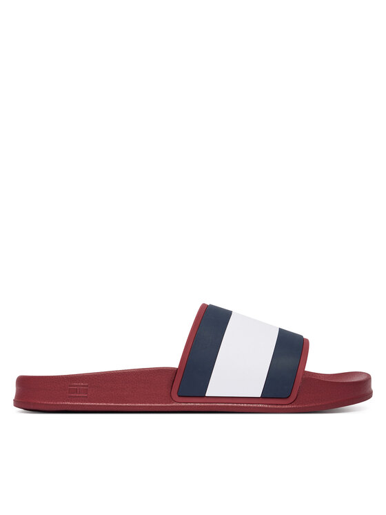 Tommy Hilfiger Tommy Hilfiger Papucs Core Hilfiger Flag Pool Slide FM0FM05798 Bordó