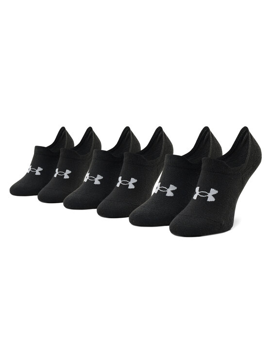 Under Armour Set Od 3 Para Unisex Visokih čarapa Niskih čarapa Ua Ultra Lo 1351784-001 Crna