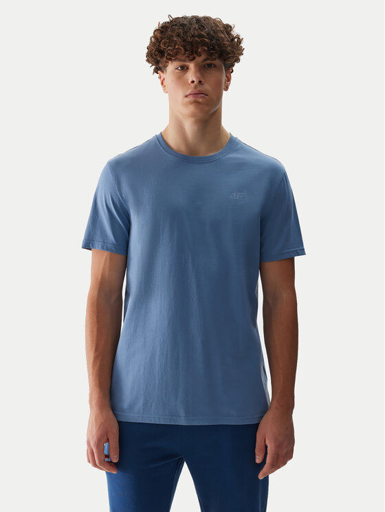 4F 4F Marškinėliai 4FWSS24TTSHM1154 Mėlyna Regular Fit