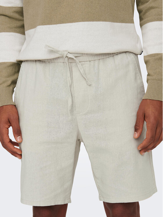 Only & Sons Only & Sons Šortky z materiálu 22024967 Šedá Loose Fit