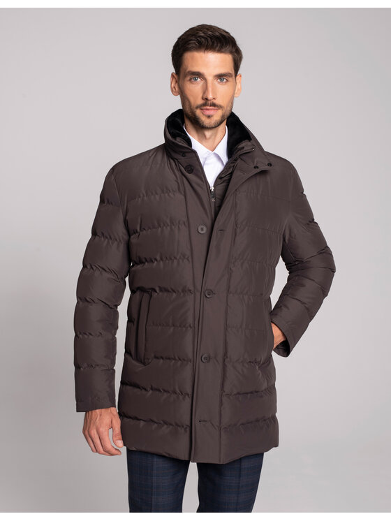 Borgio Borgio Kurtka zimowa camigliano Brązowy Slim Fit