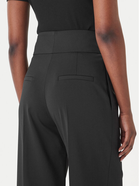 HUGO HUGO Текстилни панталони Himia 50516143 Черен Wide Leg