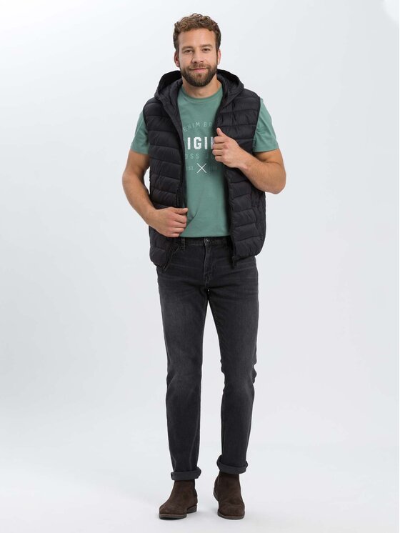 Cross Jeans Cross Jeans Kamizelka 40238-020 Czarny Regular Fit