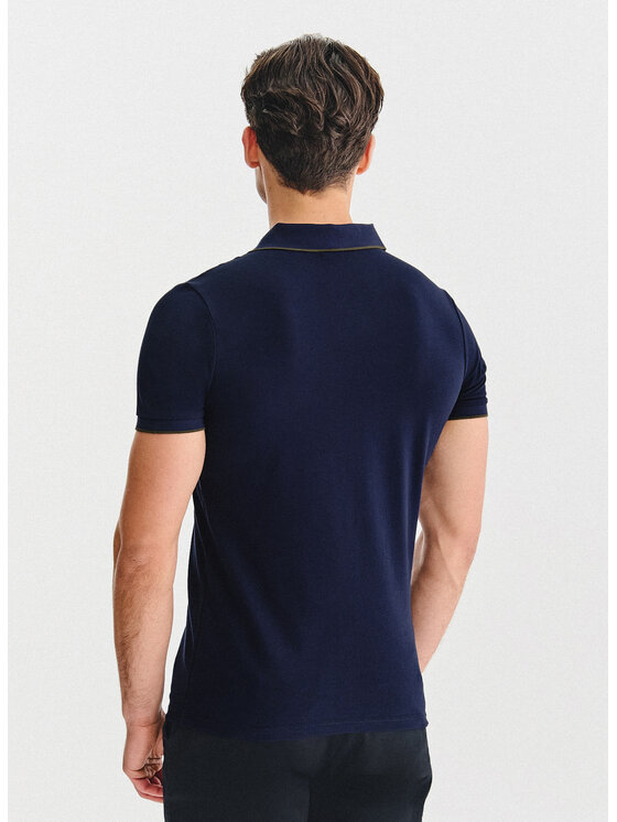 Pako Lorente Pako Lorente Polo P25WF-TX-002 Granatowy Classic Fit