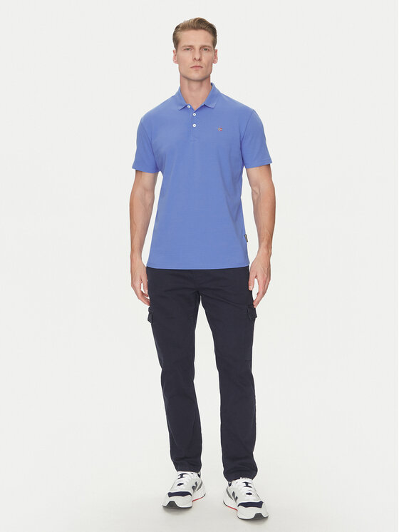Napapijri Napapijri Tricou polo Ealis NP0A4H8B Albastru Regular Fit
