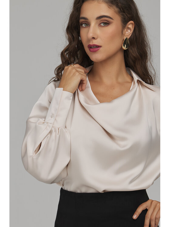 NIFE NIFE Halenka B237 Krémová Regular Fit