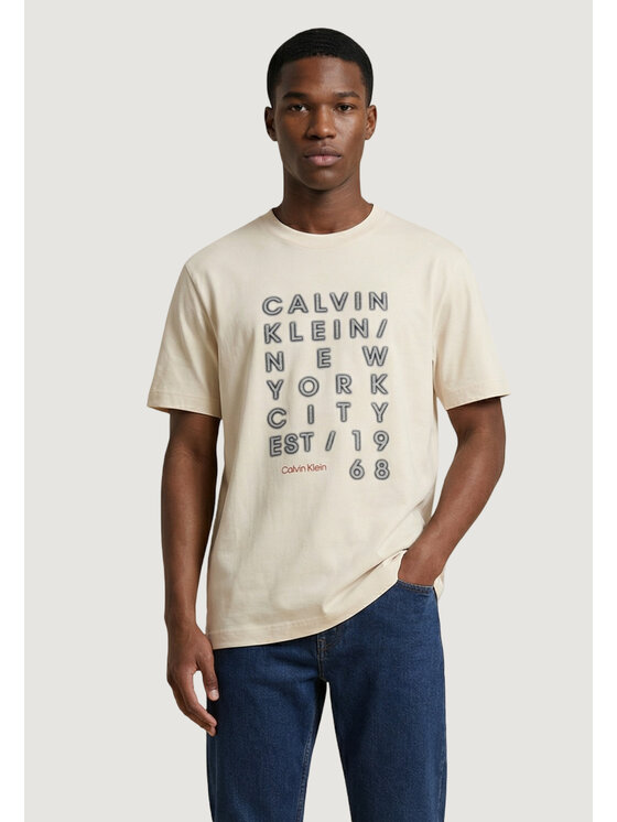 Calvin Klein Jeans Calvin Klein Jeans T-shirt LV04RF814G Beige Casual Fit