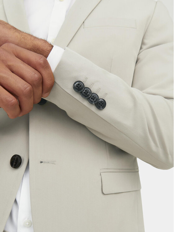 Jack & Jones Jack & Jones Kostiumas Franco 12181339 Écru Super Slim Fit