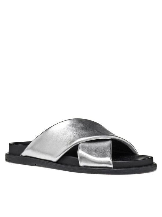 Geox Geox Klapki D Adelash D55YWB 000Y2 C1007 Srebrny