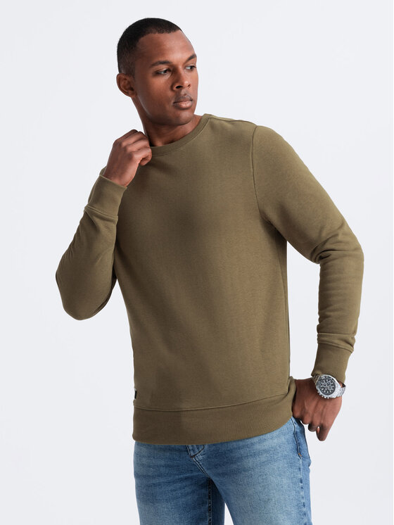 Ombre Ombre Mikina OM-SSBN-0159 Zelená Regular Fit