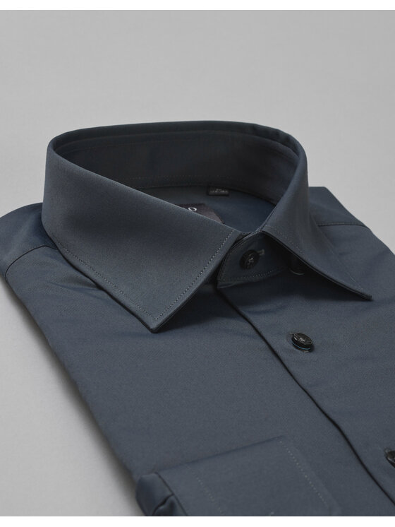 Borgio Borgio Koszula lumia Szary Slim Fit