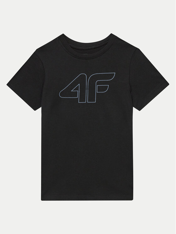 4F 4F T-Shirt 4FJWMM00TTSHM1627 Černá Regular Fit