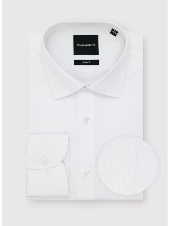 Pako Lorente Pako Lorente Koszula P000B-1X-014 Biały Slim Fit
