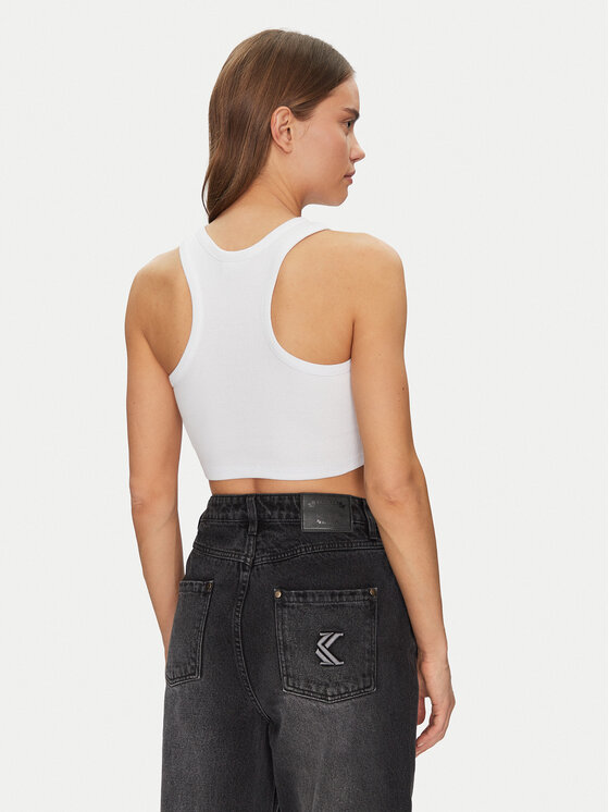 Karl Kani Karl Kani Top 6131302 Bílá Cropped Fit