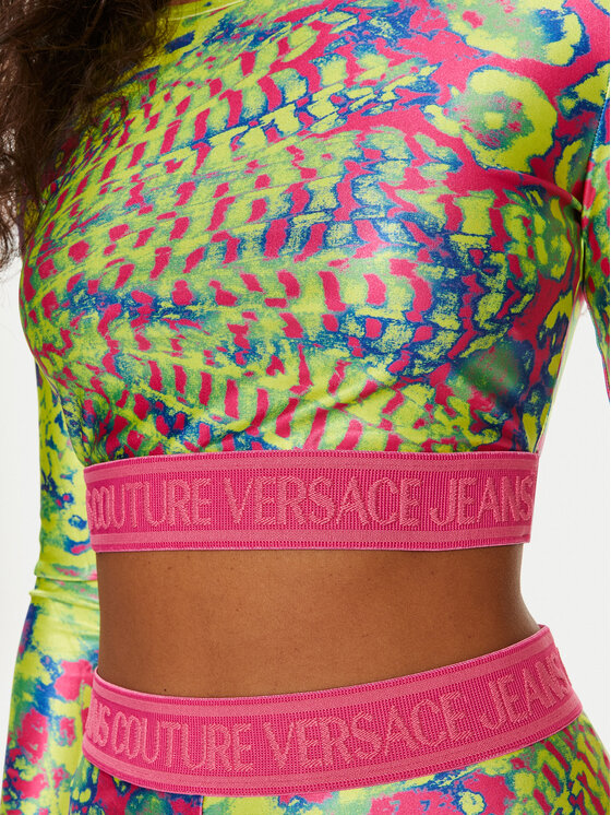 Versace Jeans Couture Versace Jeans Couture Bluzka 76HAH218 Kolorowy Slim Fit