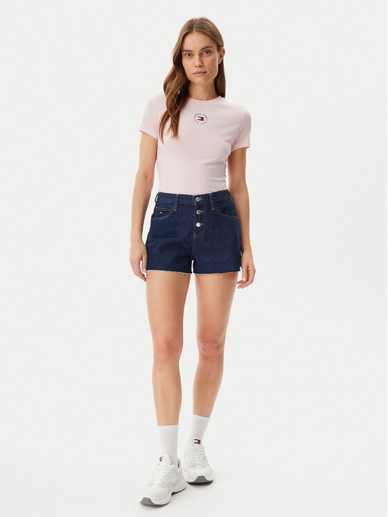 Tommy Jeans Tommy Jeans Džínsové šortky DW0DW20094 Tmavomodrá Relaxed Fit