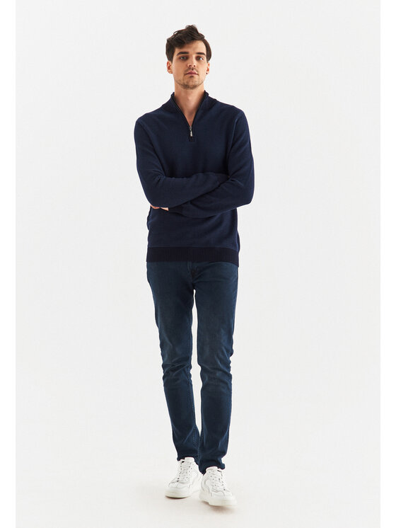 Pako Lorente Pako Lorente Sweter P22WF-2X-018 Granatowy Classic Fit