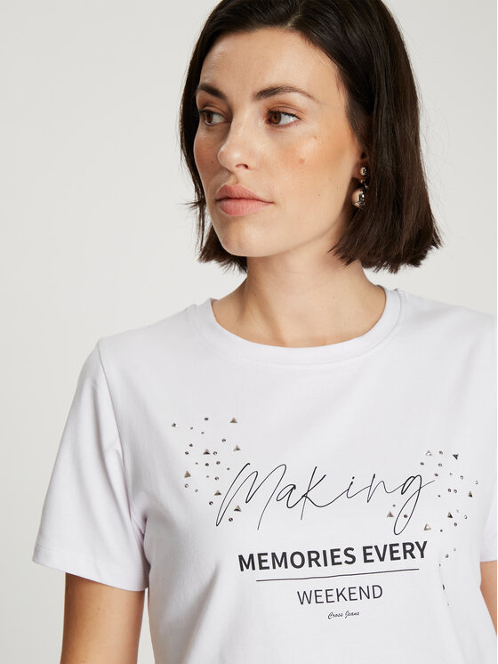 Cross Jeans Cross Jeans T-Shirt 56236-008 Biały